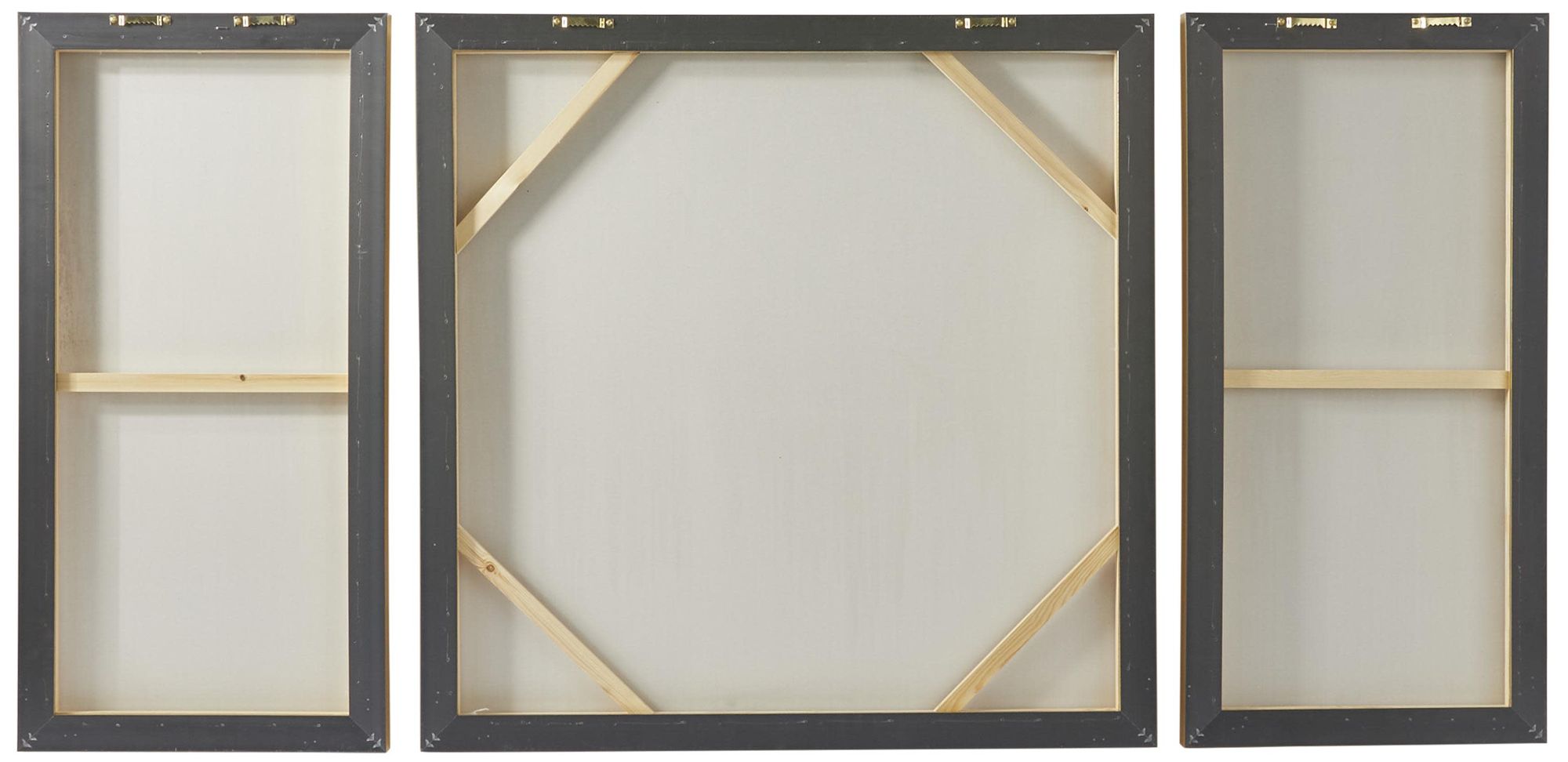 Image 5 Gold Canvas Coastal Framed Wall Art, S/3 32", 16", 16"W more views