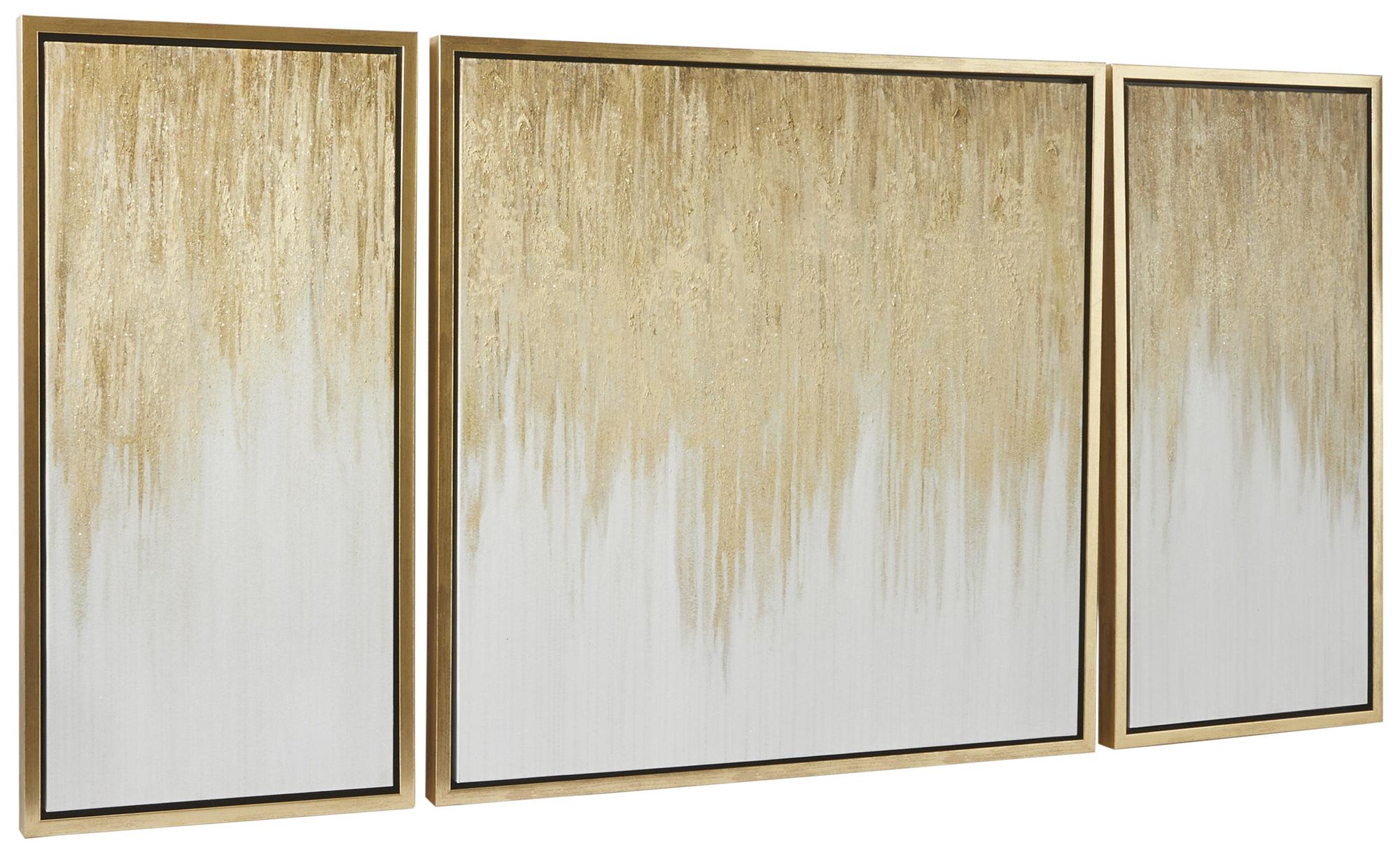 Image 6 Gold Canvas Coastal Framed Wall Art, S/3 32", 16", 16"W more views