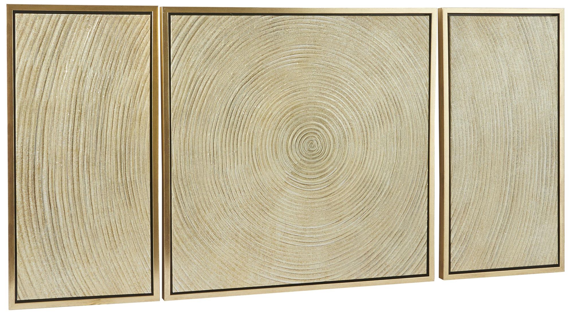 Image 5 Gold Canvas Coastal Framed Wall Art, S/3 32", 16", 16"W more views