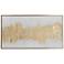 Gold Canvas Geode Glitter Flakes 65"W Framed Canvas Wall Art