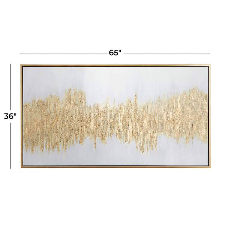 Image 6 Gold Canvas Geode Glitter Flakes 65 inchW Framed Canvas Wall Art more views