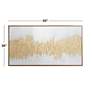 Gold Canvas Geode Glitter Flakes 65"W Framed Canvas Wall Art