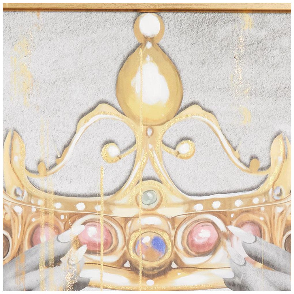 Gold Canvas Modern Framed Wall Art, 24" x 2" x 24"