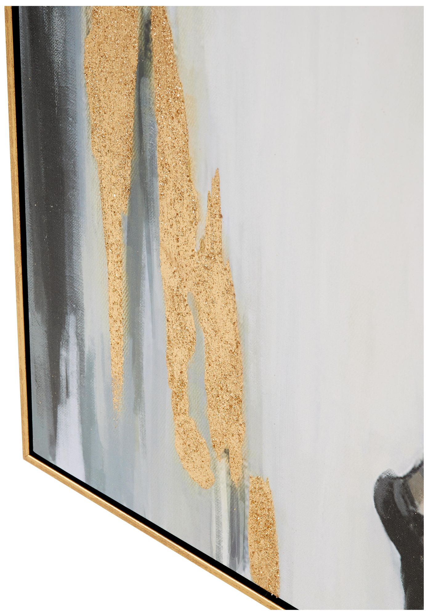 Image 4 Gold Canvas Modern Framed Wall Art, 30" x 2" x 59" more views