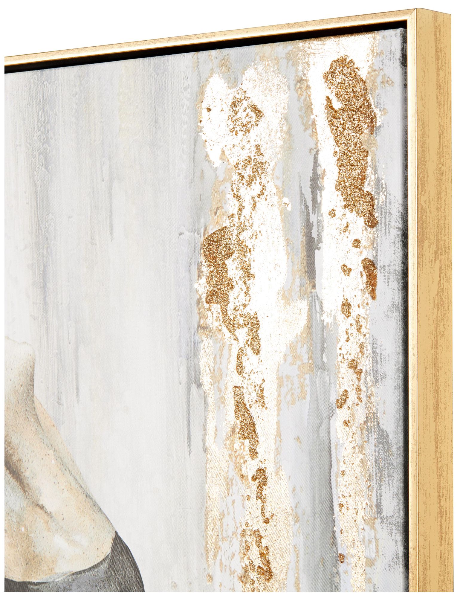 Image 4 Gold Canvas Modern Framed Wall Art, 36" x 2" x 47" more views