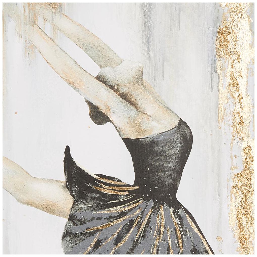 Gold Canvas Modern Framed Wall Art, 36" x 2" x 47"