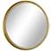 Gold Cast Aluminum 36" Round Wall Mirror