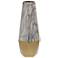 Gold Ceramic Contemporary Vase, 7" x 7" x 18"