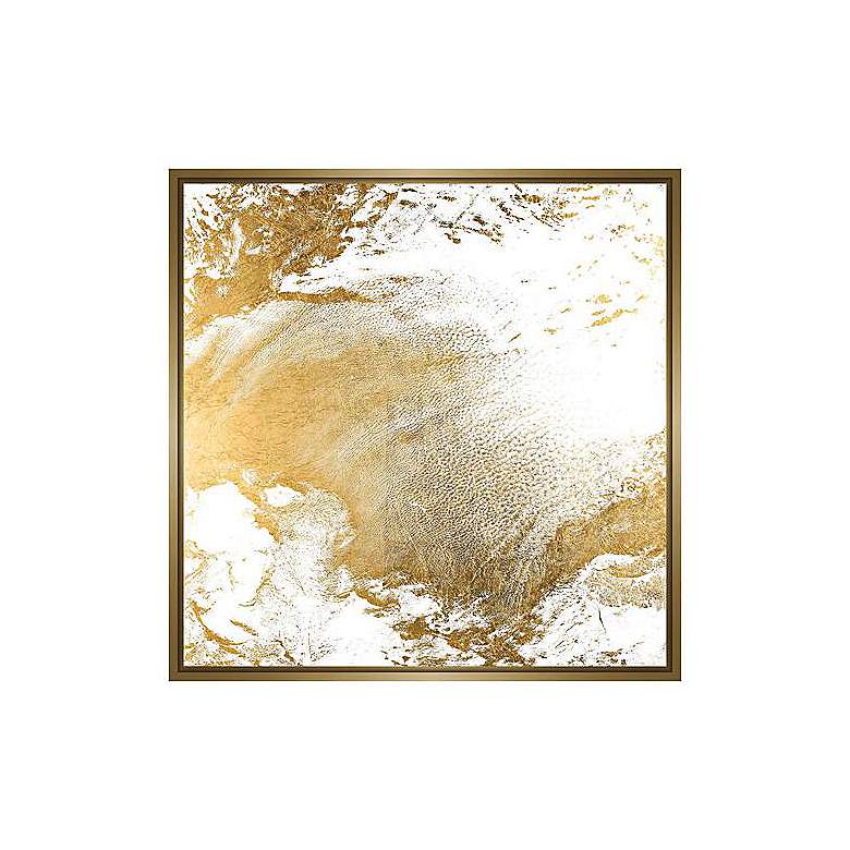 Image 1 Gold Clouds I 31 3/4 inch Square Canvas Wall Art