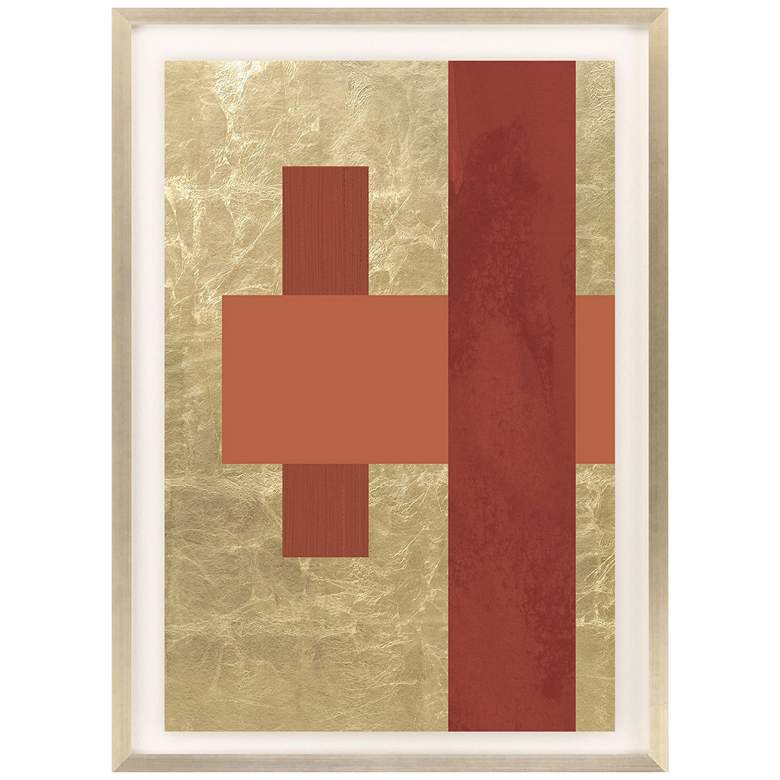 Image 1 Gold Colorblock II 31"W x 43"H Framed Art
