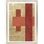 1_Gold Colorblock II 31"W x 43"H Framed Art