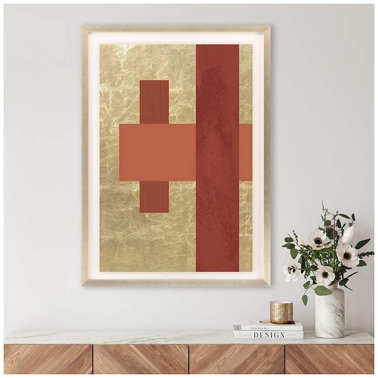 Image 4 Gold Colorblock II 31"W x 43"H Framed Art more views