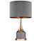 Gold Cone Neck 18.5" High 1-Light Table Lamp - Gray