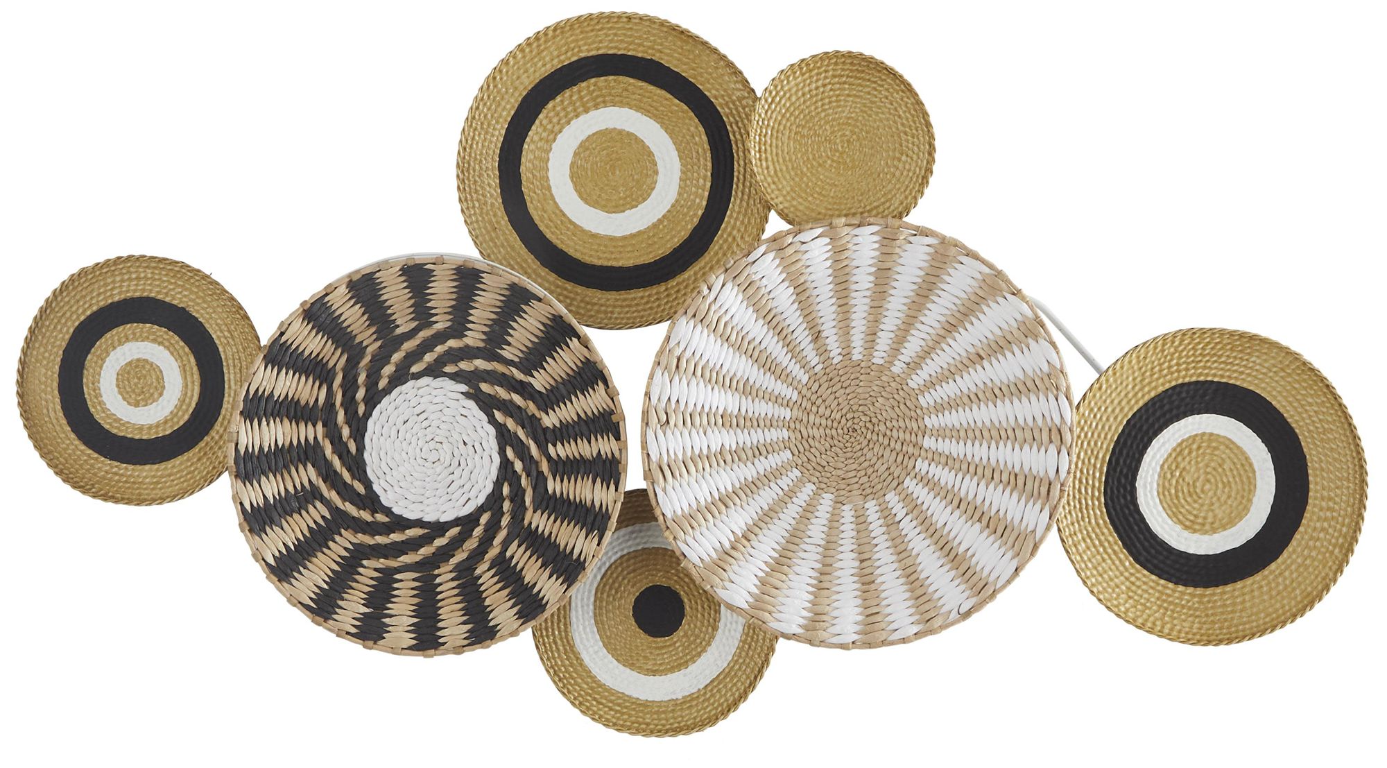 Image 2 Gold Dried Plant Bohemian Wall Decor, 44" x 3" x 24"