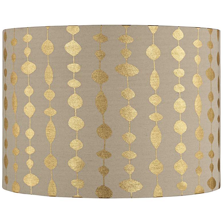 Image 1 Gold Drops Canvas Drum Shade 14X14X10 (Spider)