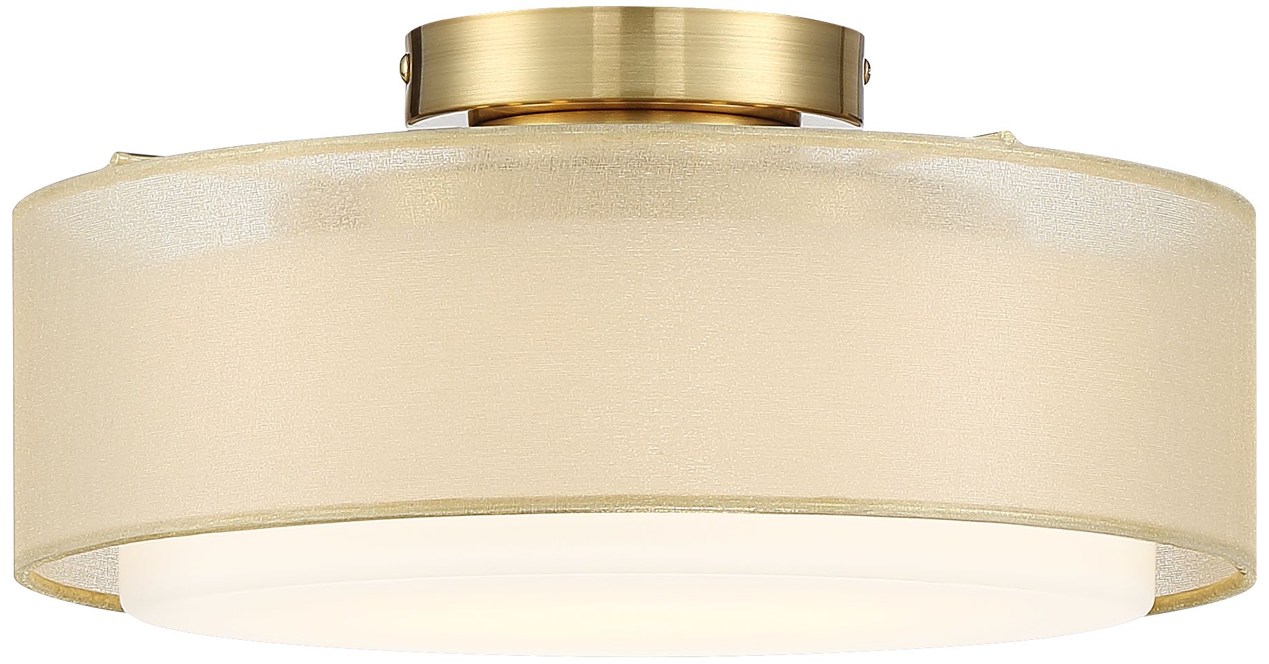 gold drum flush mount ceiling light