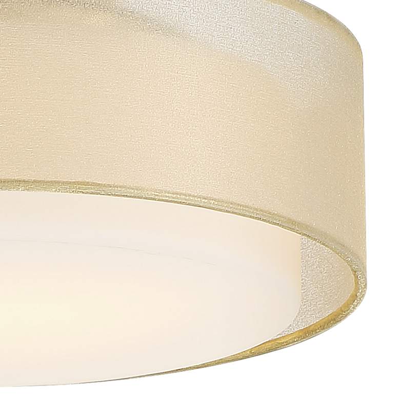 Gold Dual Shade 12 1/2&quot; Wide Drum Ceiling Light more views