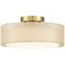 Gold Dual Shade 12 1/2" Wide Drum Ceiling Light