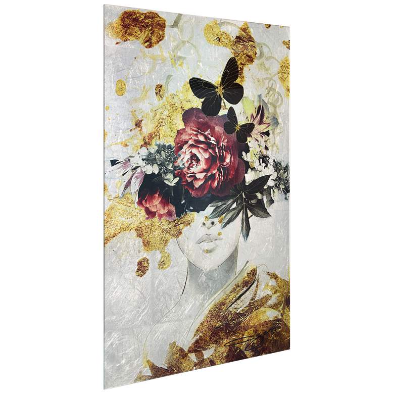 Image 4 Gold Elegance Reverse Printed Tempered Glass with Silver Leaf Wall Art more views