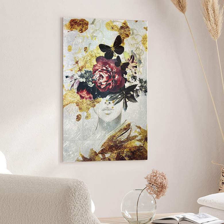 Image 5 Gold Elegance Reverse Printed Tempered Glass with Silver Leaf Wall Art more views