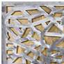 Gold Enigma 32" Square Silver Gold Leaf 3D Metal Wall Art