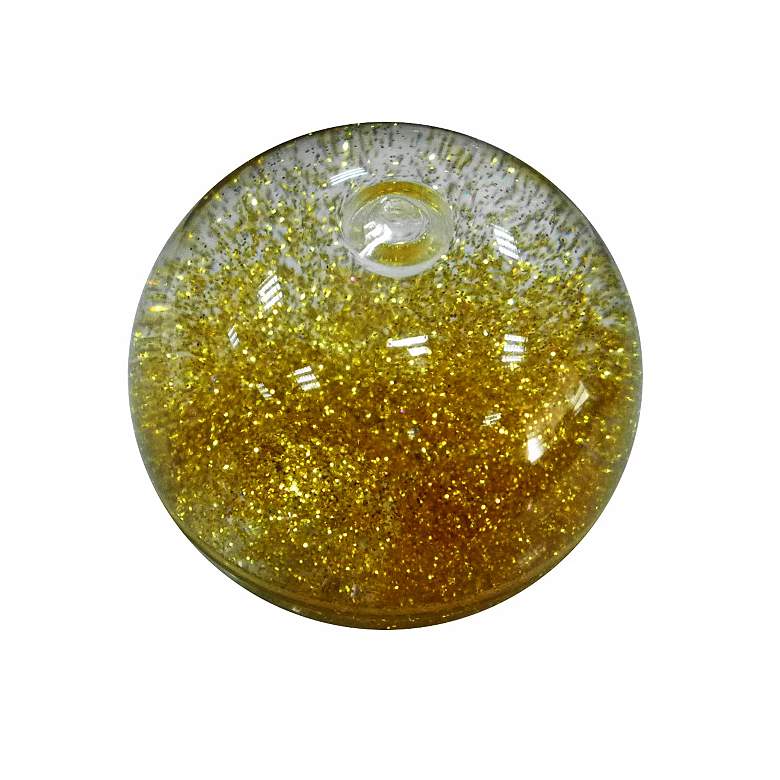 Image 1 Gold Flashing LED Glitter Bouncy Ball