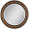 Gold Floral Relief 25 3/4" Wide Round Wall Mirror