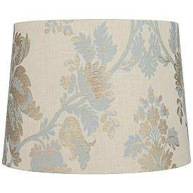 Image1 of Gold Floral Tapered Drum Lamp Shade 13x15x11 (Spider)