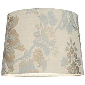 Image3 of Gold Floral Tapered Drum Lamp Shade 13x15x11 (Spider) more views