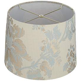 Image4 of Gold Floral Tapered Drum Lamp Shade 13x15x11 (Spider) more views