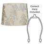 Gold Floral Tapered Drum Lamp Shade 13x15x11 (Spider)