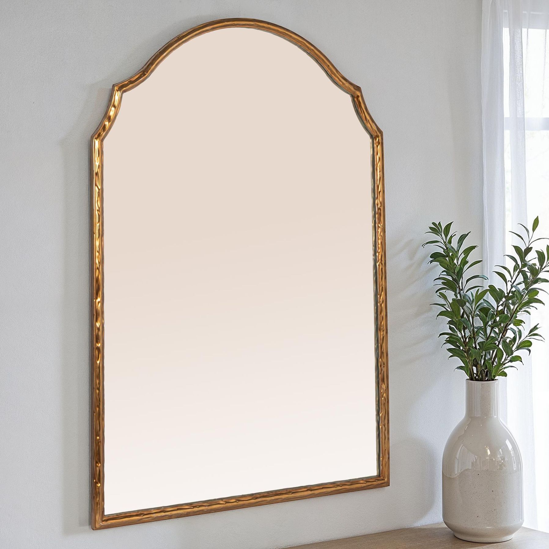 Thumbnail1 of Gold Framed Wall Mirror with Detailed Trim