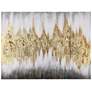 Gold Frequency 40" Wide Textured Metallic Canvas Wall Art in scene
