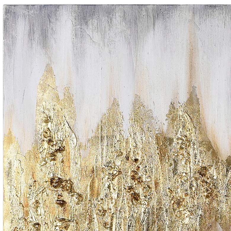 Image 3 Gold Frequency 40" Wide Textured Metallic Canvas Wall Art more views