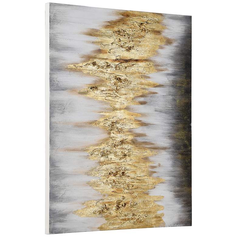 Image 4 Gold Frequency 40" Wide Textured Metallic Canvas Wall Art more views