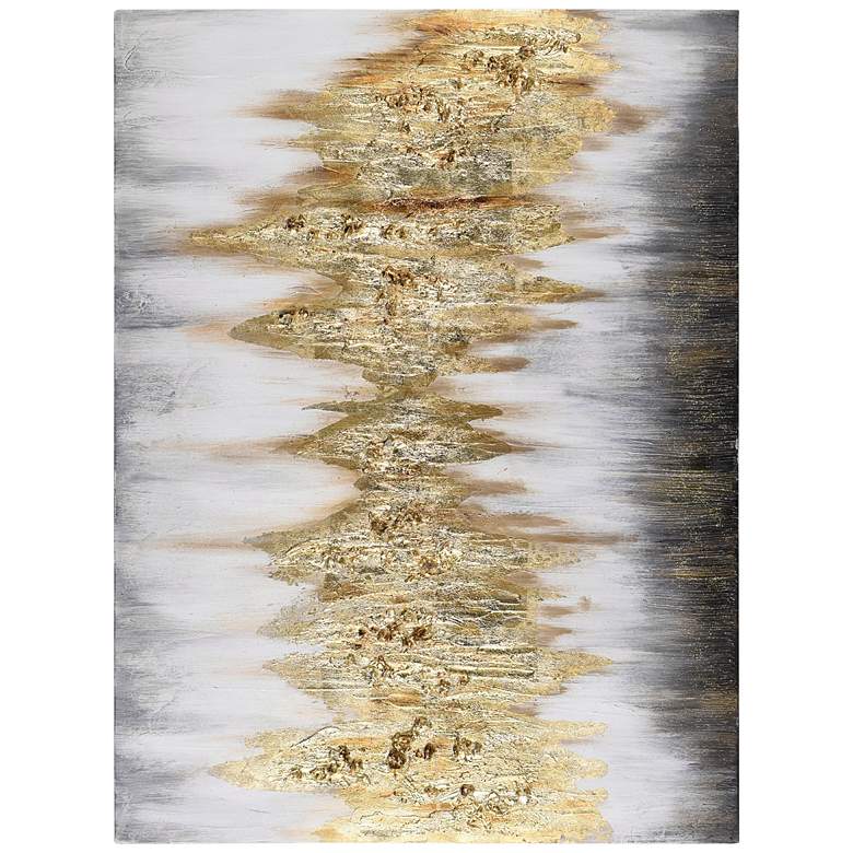 Image 6 Gold Frequency 40" Wide Textured Metallic Canvas Wall Art more views