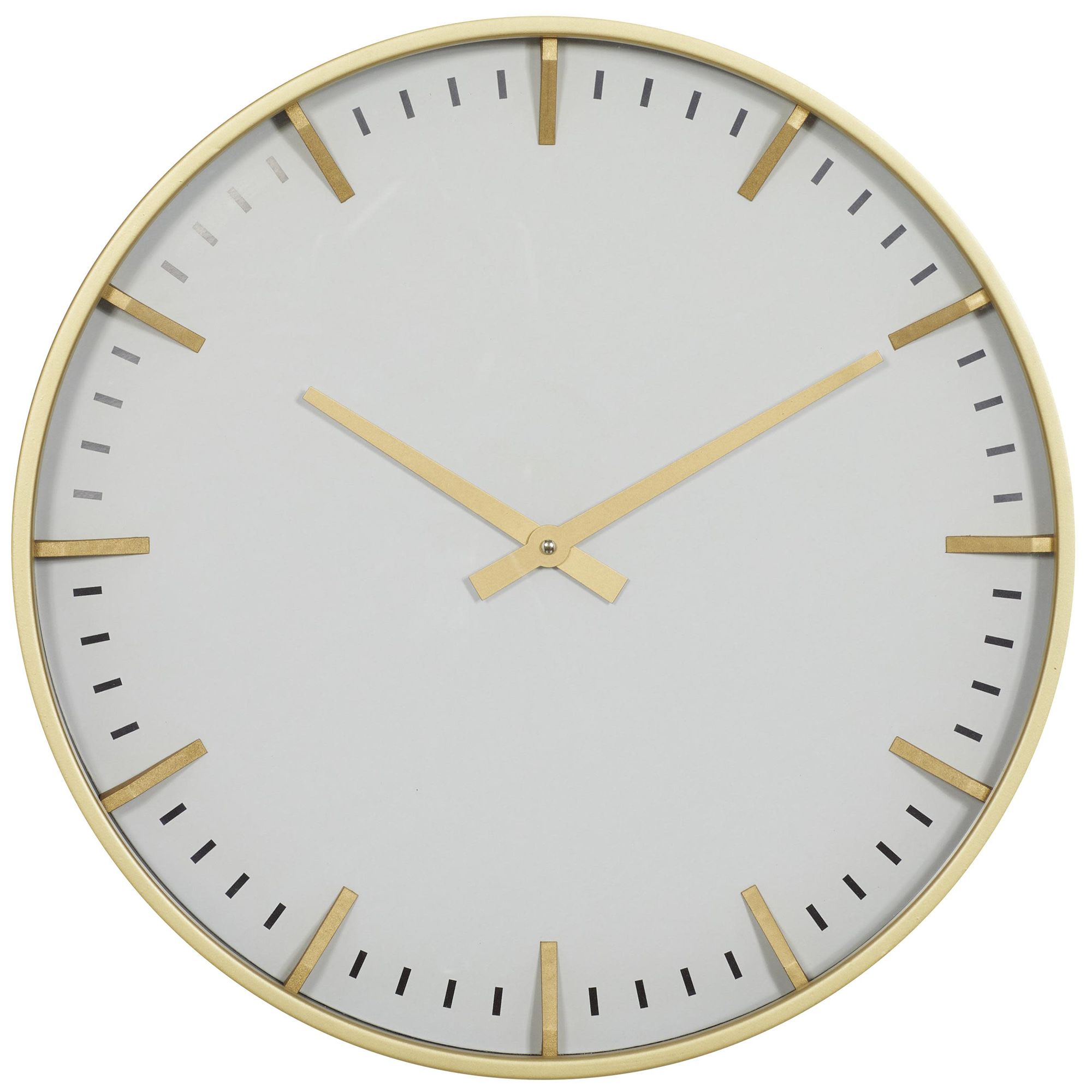 Image 2 Gold Glass Contemporary Wall Clock, 20" x 2" x 20"