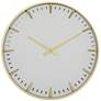 2_Gold Glass Contemporary Wall Clock, 20" x 2" x 20"
