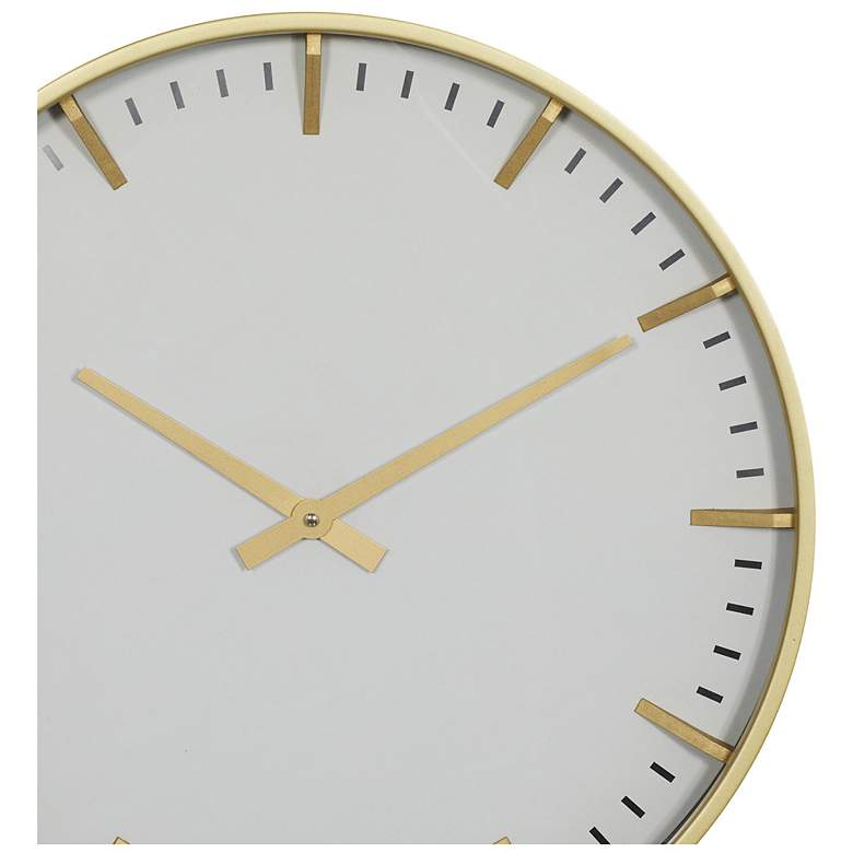 Image 3 Gold Glass Contemporary Wall Clock, 20" x 2" x 20" more views
