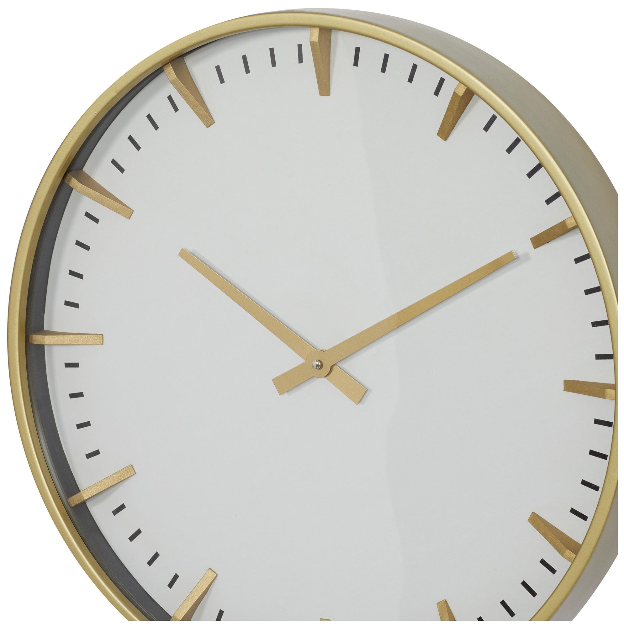 Image 4 Gold Glass Contemporary Wall Clock, 20" x 2" x 20" more views