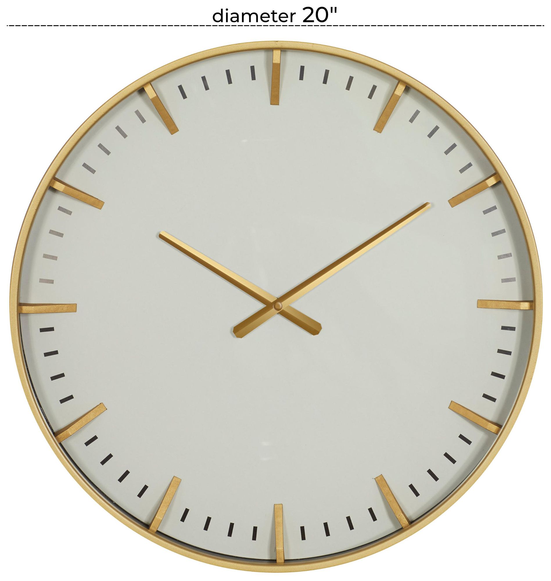 Image 7 Gold Glass Contemporary Wall Clock, 20" x 2" x 20" more views
