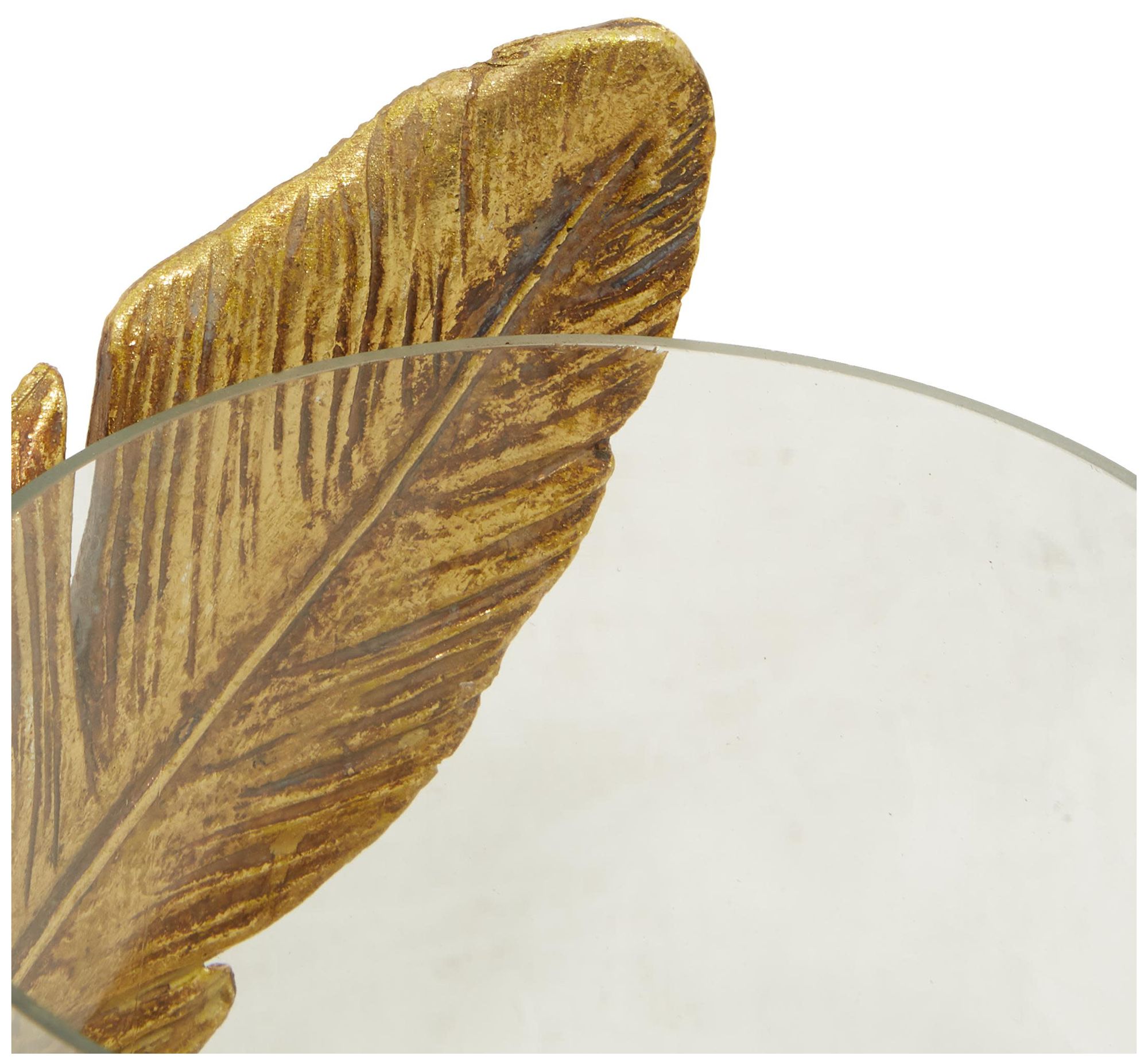 Image 4 Gold Glass Traditional Hurricane Lamp, 5" x 5" x 8" more views