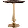 Gold Goathide 16" Wide Aluminum Round Side Table in scene