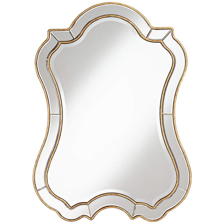 Image 1 Gold Hourglass 29 inch x 40 inch Traditional Wall Mirror