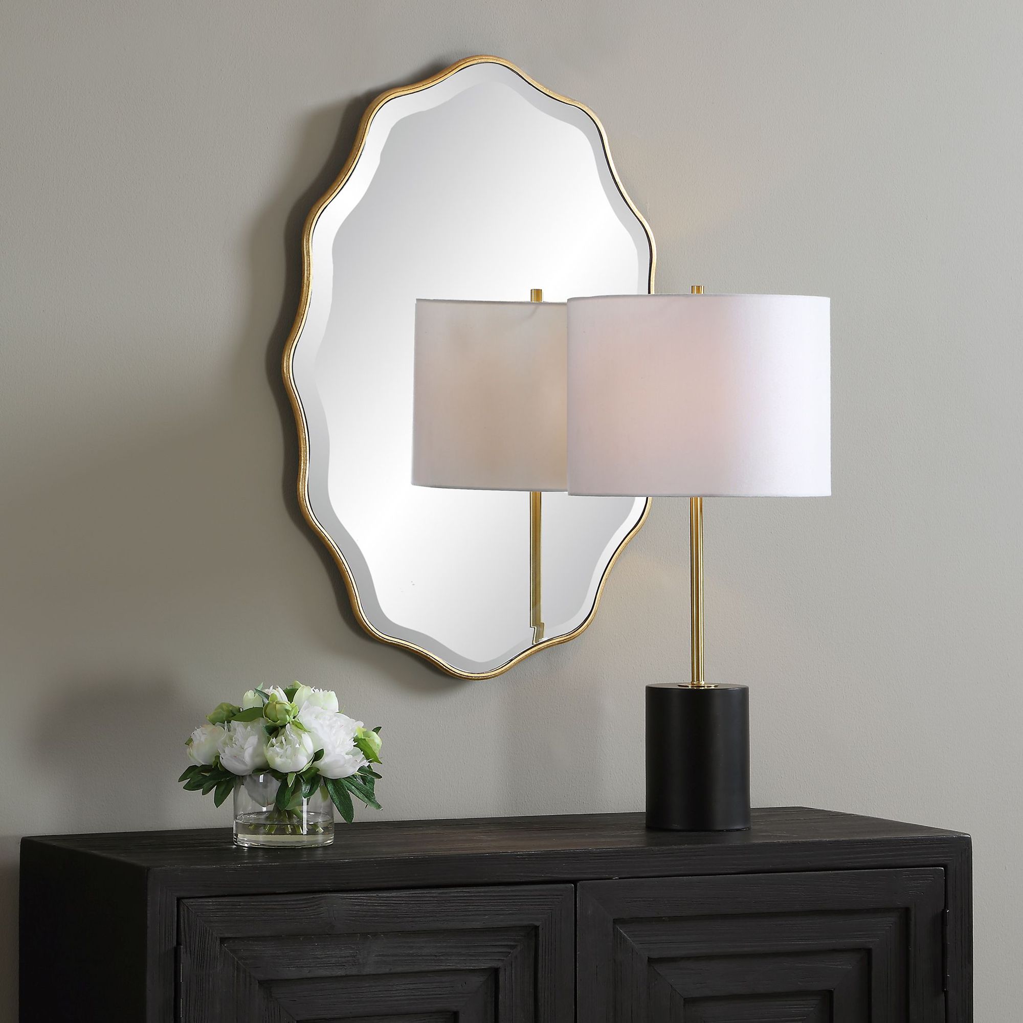 Image 6 Gold Leaf 22" x 32" Wall Mirror more views