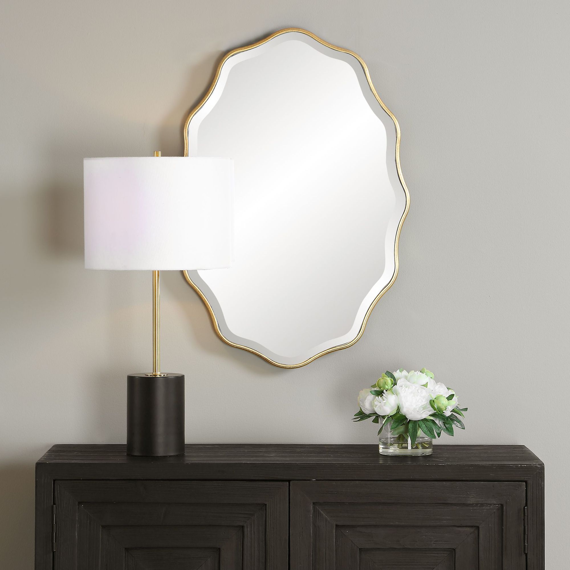Image 7 Gold Leaf 22" x 32" Wall Mirror more views