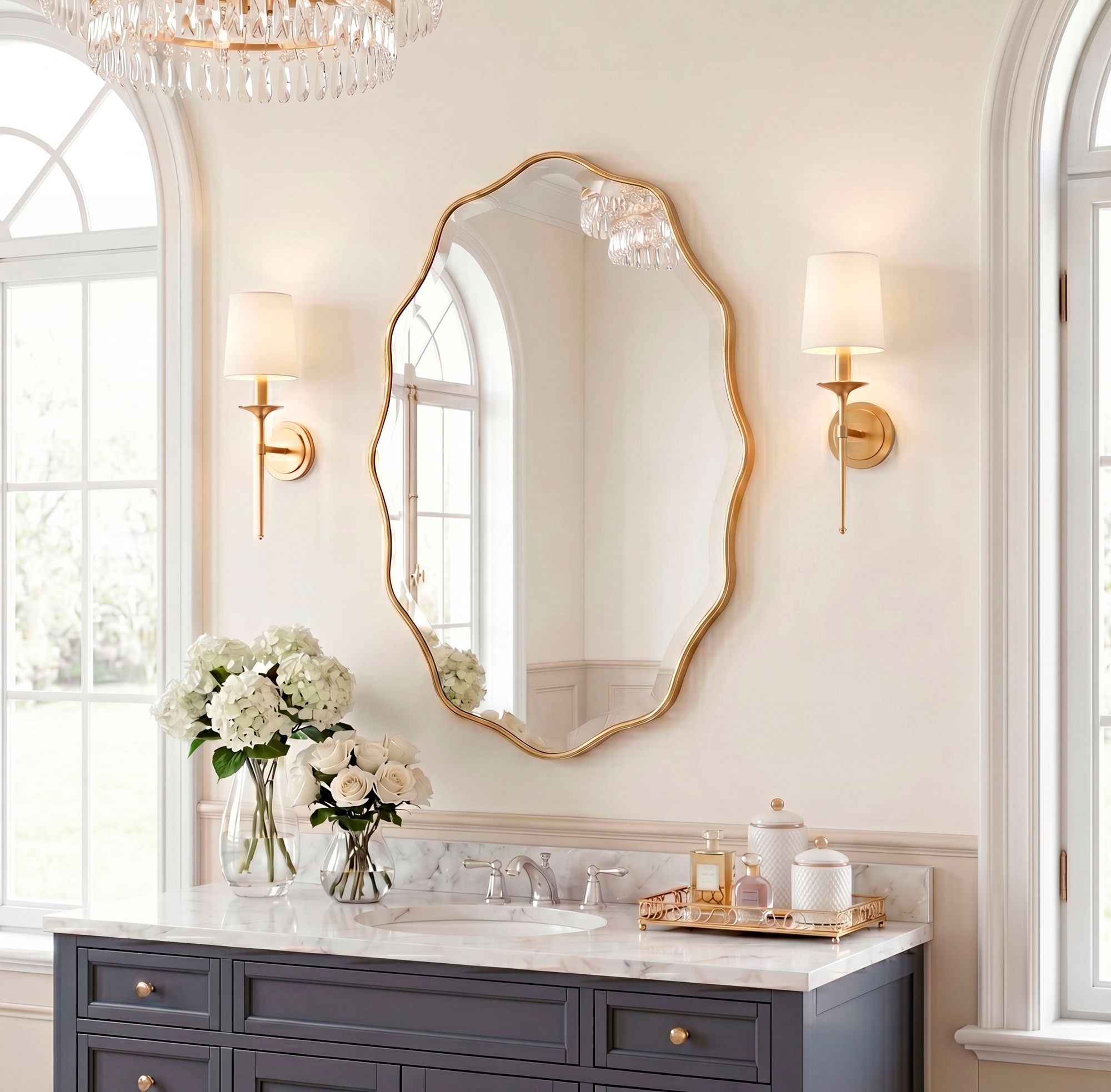 Gold Leaf 22" x 32" Wall Mirror
