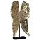 Gold Leaf 42 1/2" High Angel Wings Sculpture On Stand