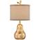 Gold Leaf  Pear Table Lamp