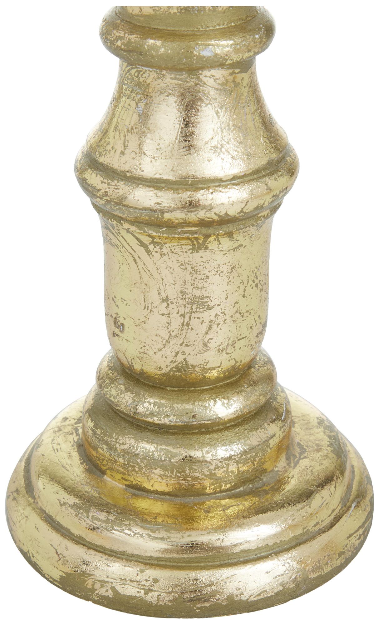 Image 3 Gold Mango Wood Traditional Candle Holde more views